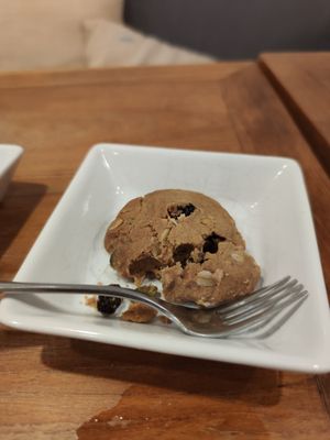 Vegan oat cookie at Food4Thought in Chiang Mai