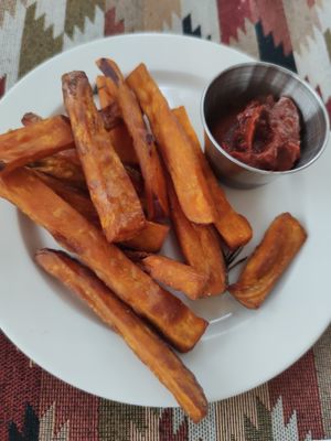 1/2 portion sweet potato fries at Food4Thought in Chiang Mai