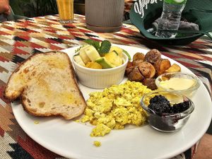 Vegan happy set at Food4Thought in Chiang Mai