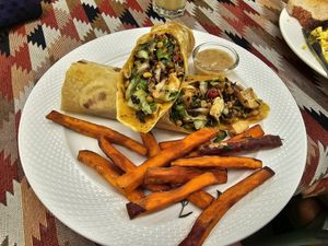 Burmese wrap at Food4Thought in Chiang Mai