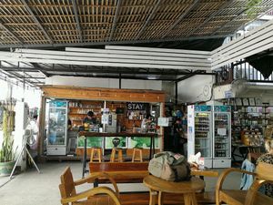 nice seating area  at Food4Thought in Chiang Mai