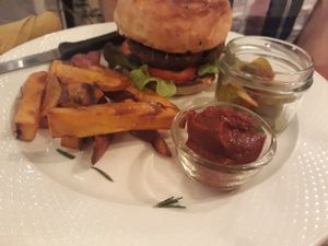 Tantawan Vegan Burger at Food4Thought in Chiang Mai