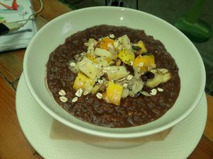 Chocolate oats (no honey and sub soy milk) at Food4Thought in Chiang Mai