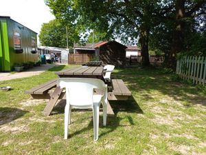 Outside seating at Foal Farm Tea Room in Westerham