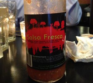 Their salsa, made in house! at VSpot in Brooklyn
