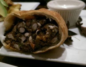 Black bean empanadas at VSpot in Brooklyn