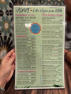 Menú 7/2024  at VSpot in Brooklyn