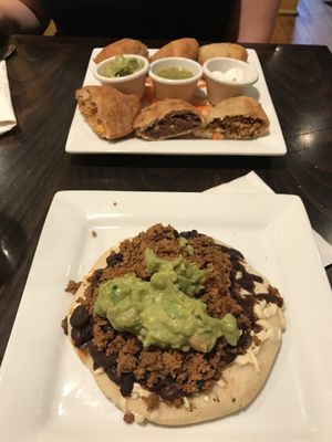 Arepa and empanadas  at VSpot in Brooklyn