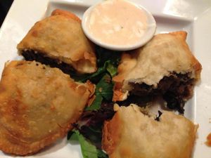 Philly Cheese Empanada at VSpot in Brooklyn