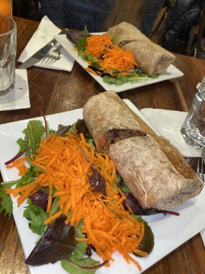 Beyond meat burrito  at VSpot in Brooklyn