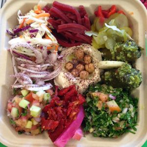 Combo w/o Falafel balls. at Falafelle in Belmont