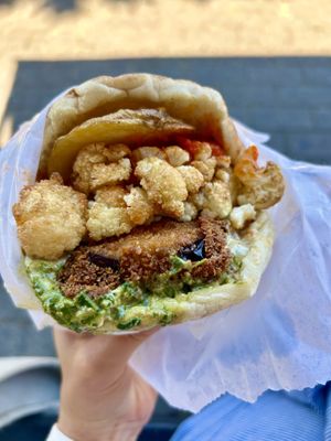 Sun-dried tomato sauce was soooo good.  at Falafelle in Belmont