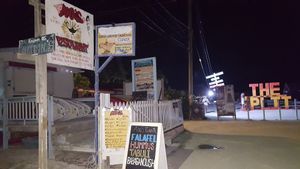 The location is on left right before the split on the N. Side of the S. Caye at Ana's Genies in Caye Caulker