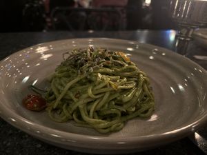 Pistachio Lemon Basil Pasta  at Disneyland - Blue Bayou in Anaheim