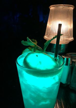 Mint julep with extra light “ice” cube  at Disneyland - Blue Bayou in Anaheim