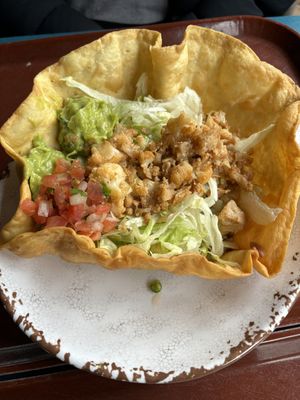 Cauliflower tostada salad  at Disneyland - Rancho del Zocalo in Anaheim