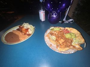 Cauliflower taco bowl and cauliflower burrito plate   at Disneyland - Rancho del Zocalo in Anaheim