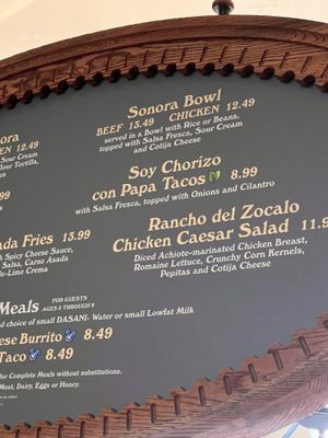 Vegan option   at Disneyland - Rancho del Zocalo in Anaheim