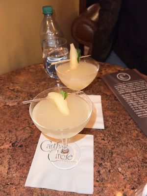 Pear cocktails   at Disneyland - Carthay Circle in Anaheim