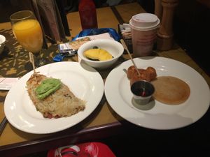 Ask chef to prepare a vegan hash with avocado. at Disneyland - Storytellers Cafe in Anaheim