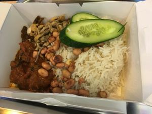 Very delicious nasi lemak. Very fragrant coconut basmati rice :) at Blue Bistro SG Cafe in Central Singapore