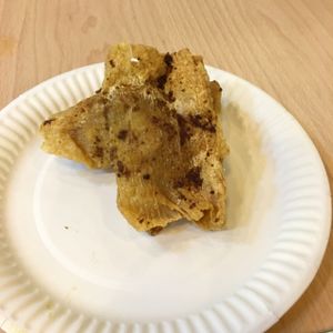 this yuba is very well seasoned and its airfried.. yummy! at Blue Bistro SG Cafe in Central Singapore