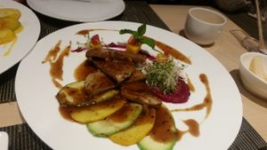 Beef steak at Orchid Veggie in Hong Kong Island