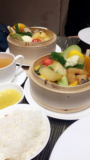 steamed vegetables at Orchid Veggie in Hong Kong Island