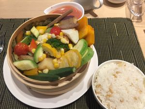 Delightful lunch set  at Orchid Veggie in Hong Kong Island