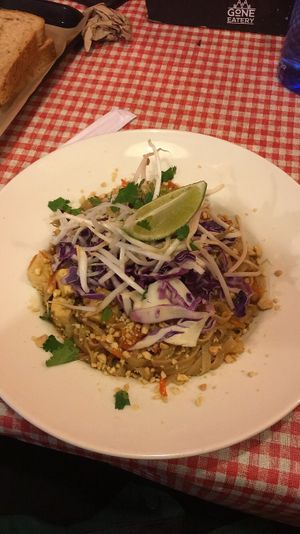 Vegan pad thaï  at Gone Eatery in Whistler
