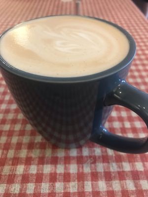 Oat milk latte at Gone Eatery in Whistler