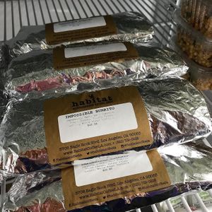 Impossible burrito at Habitat Coffee Shop in Los Angeles