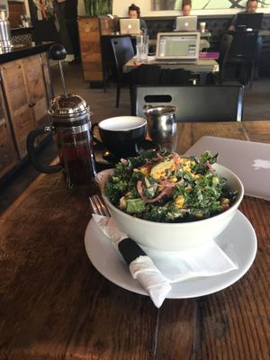 Really yummy corn salad  at Habitat Coffee Shop in Los Angeles