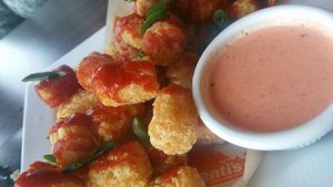 Spicy tots with vegan pepper ranch at Venti's Cafe and Taphouse in Salem