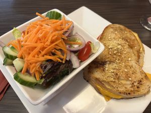 Grilled cheese, I added tomato  at Venti's Cafe and Taphouse in Salem