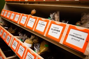 Large selection of Herbs and Spices at Steep Hill Food Co-op in Saskatoon