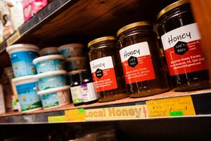 Local honey at Steep Hill Food Co-op in Saskatoon