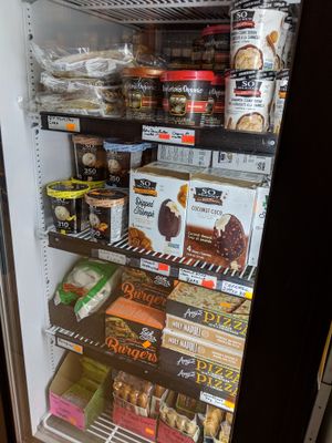 freezer section at Steep Hill Food Co-op in Saskatoon