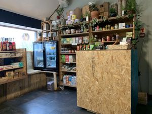Groceries section  at Bonobo Cafe in Aberdeen