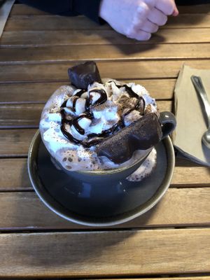 deluxe hot chocolate  at Bonobo Cafe in Aberdeen