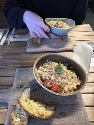 vegan macaroni cheese  at Bonobo Cafe in Aberdeen