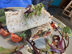 Kebab wrap  at Bonobo Cafe in Aberdeen