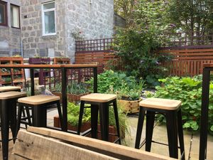 garden at Bonobo Cafe in Aberdeen