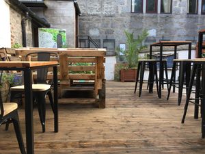 garden at Bonobo Cafe in Aberdeen