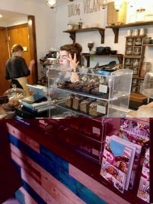 counter at Bonobo Cafe in Aberdeen