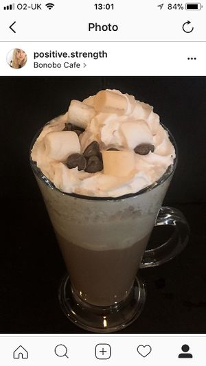 Deluxe Hot Chocolate  at Bonobo Cafe in Aberdeen