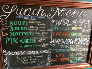 Lunch Menu with changing  daily specials. at Bonobo Cafe in Aberdeen