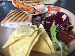 Mango pakora wrap!  at Bonobo Cafe in Aberdeen