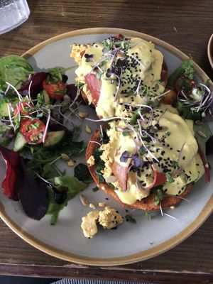 Our delicious breakfast at Bonobo Cafe in Aberdeen