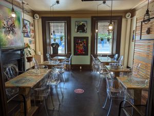 Interior at Cinnamon Cafe in Fredericton